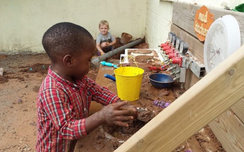Mud Kitchen at Happy Kids Clifton Rotherham Day Nursery